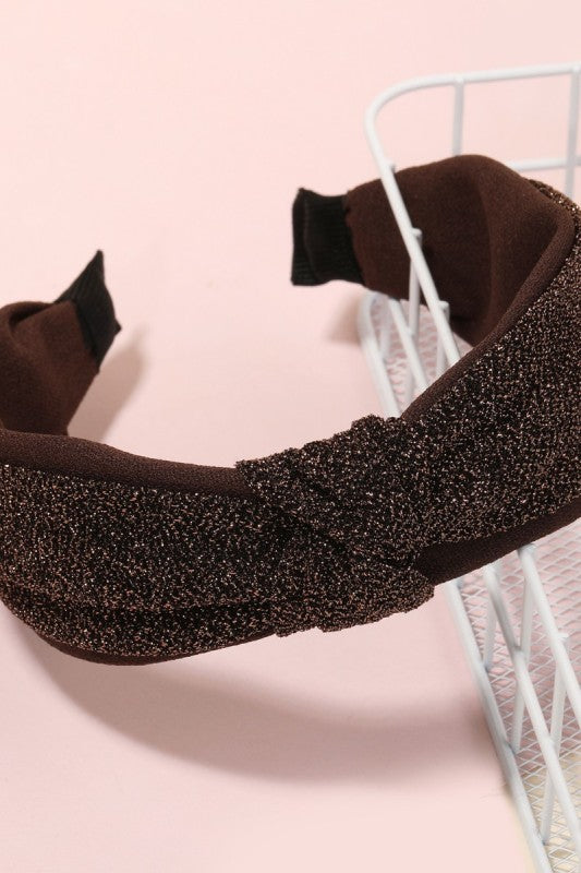 Hot Cocoa Sparkle Knotted Headband
