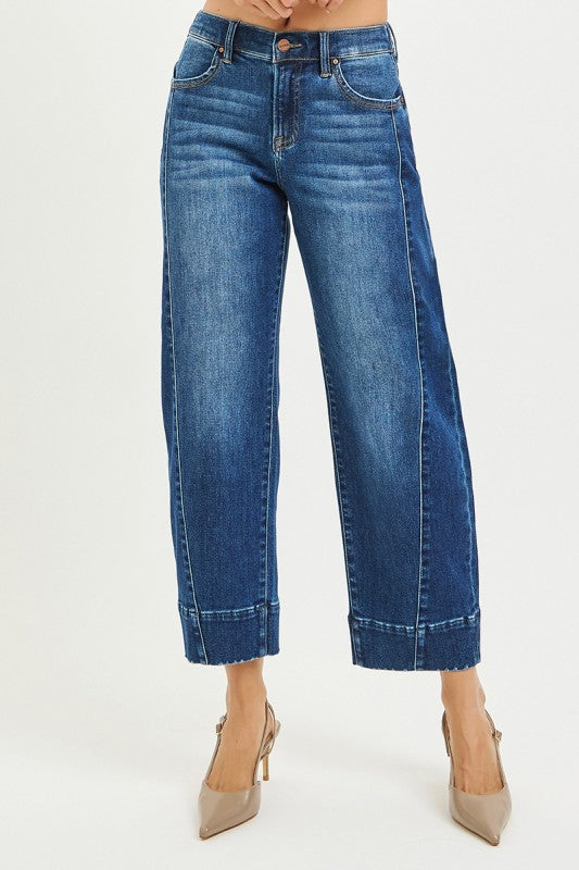 Slouchy Cropped Barrel Jeans