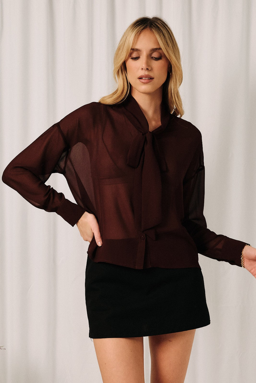 Wine & Roses Blouse