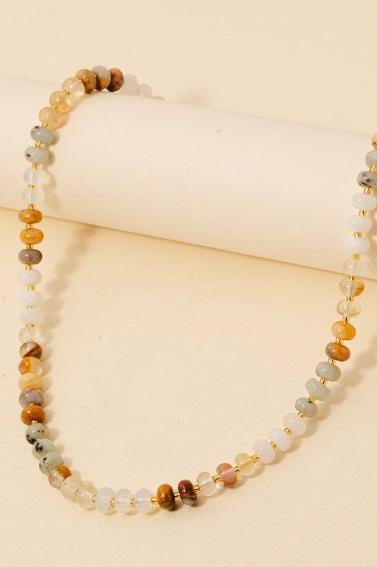 Gradient Stone Beaded Necklace