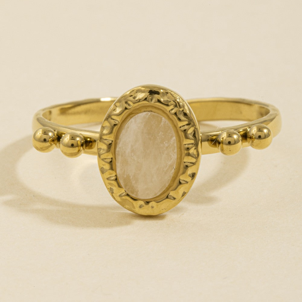 Pink Petal Stone Ring