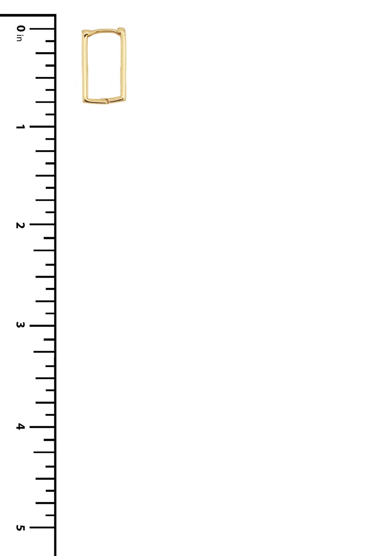 Rectangle Huggie Hoop Earring