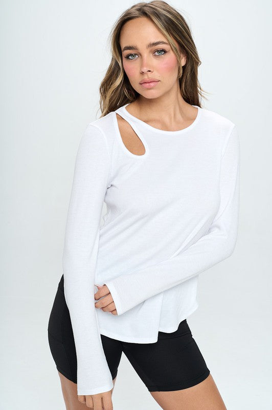 Keyhole Long Sleeve Top