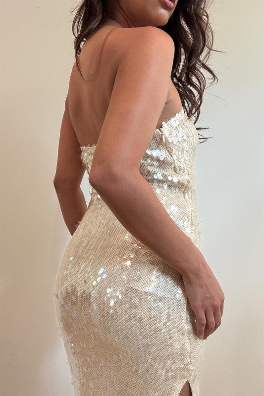 Champagne Nights Sequin Dress
