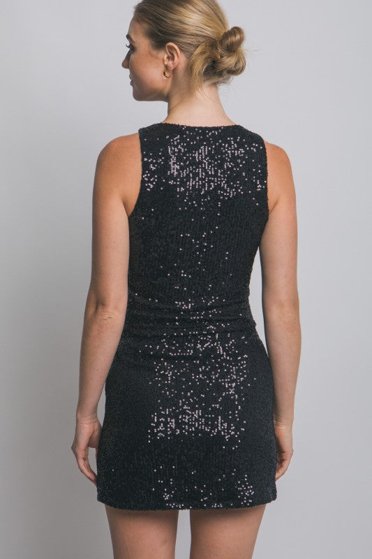 Two Piece Sequin Top & Midi Skirt