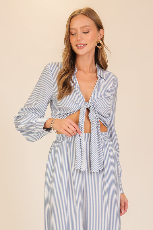 Harbor Stripe Tie Top