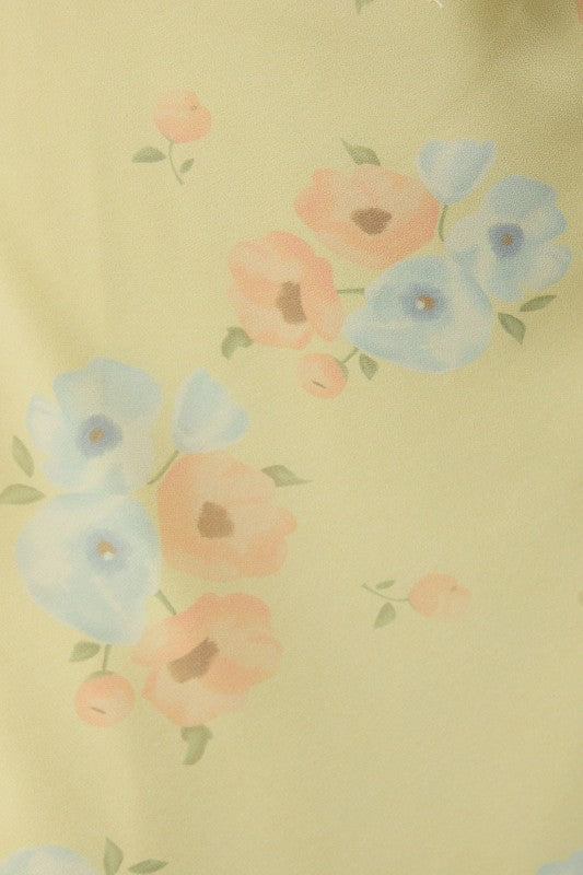 Sweetheart Floral Print Maxi Dress