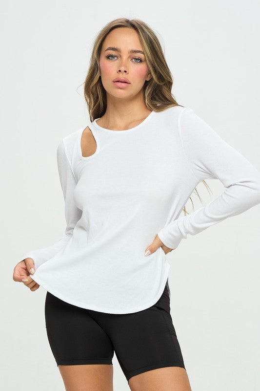 Keyhole Long Sleeve Top