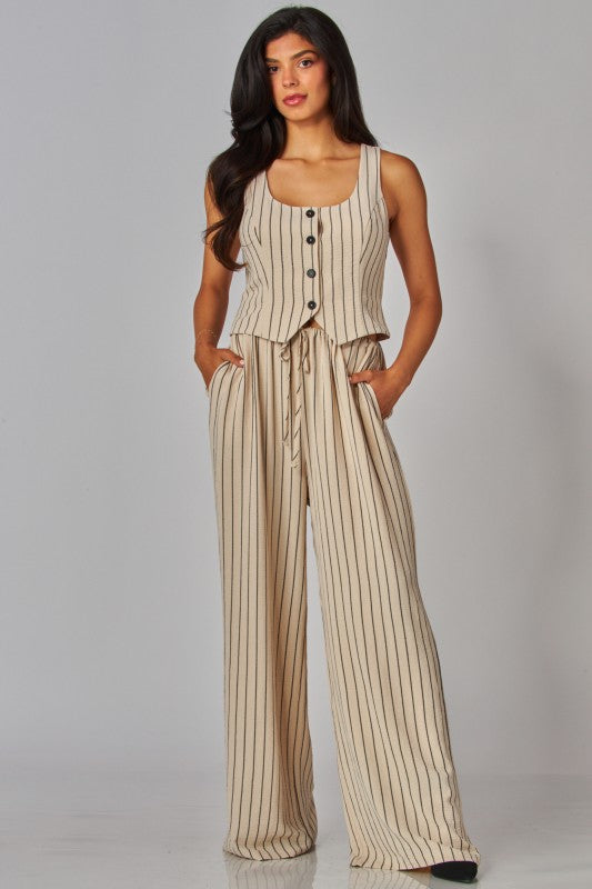 Valencia Tailored Pinstripe Vest