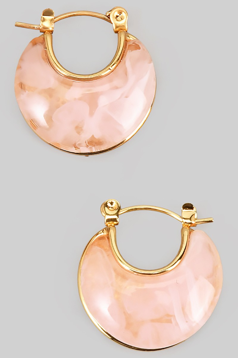 Blush Swirl Hoops