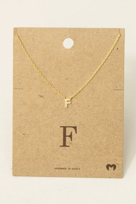 Gold Dipped Dainty Initial Necklace