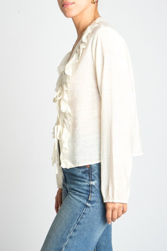 Pure Grace Tie-Front Blouse