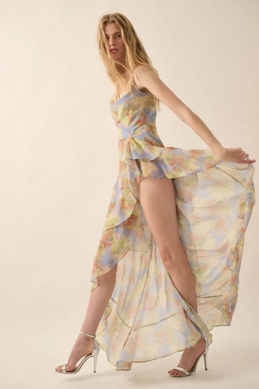 Fairy Garden Floral Maxi Dress