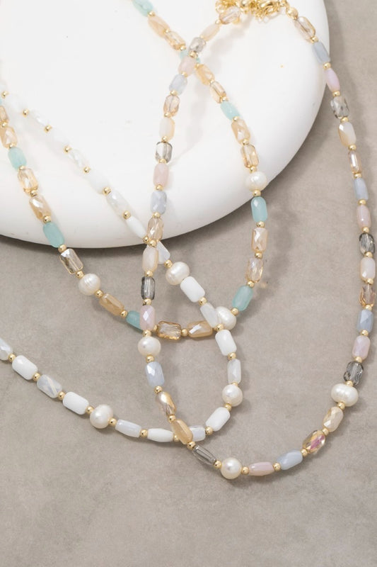 Shimmer Link Beaded Necklace