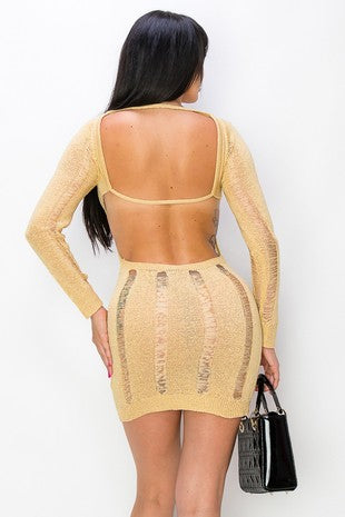 Cozy Afterglow Knit Dress