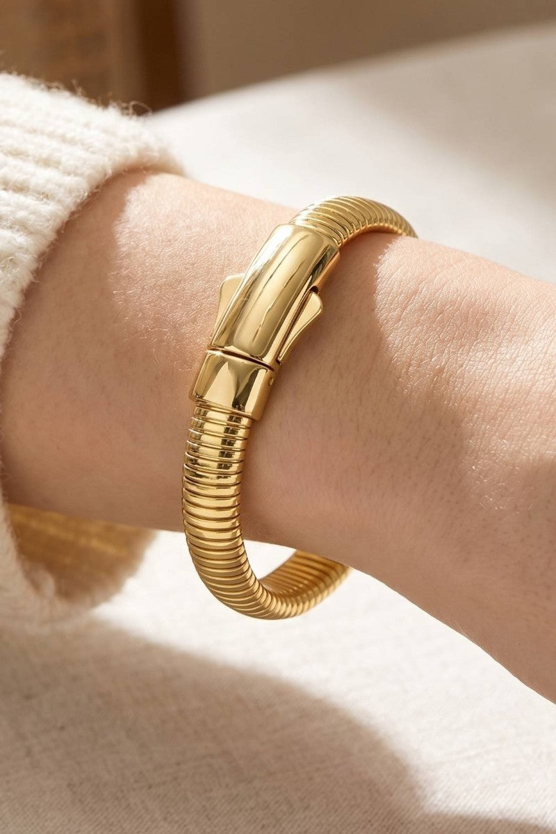 Luxe Gold Tube Bracelet