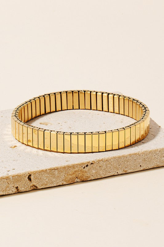 Liquid Gold Bar Stretch Bracelet