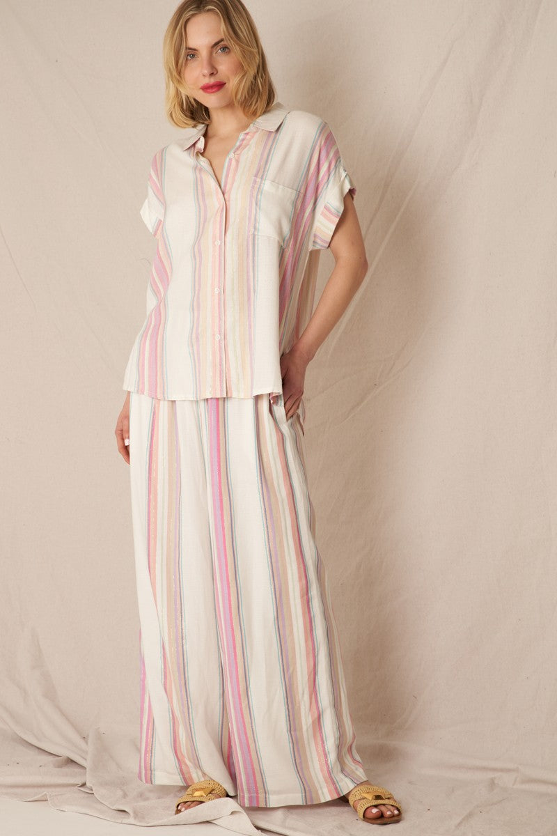 Blush Horizon Button Up