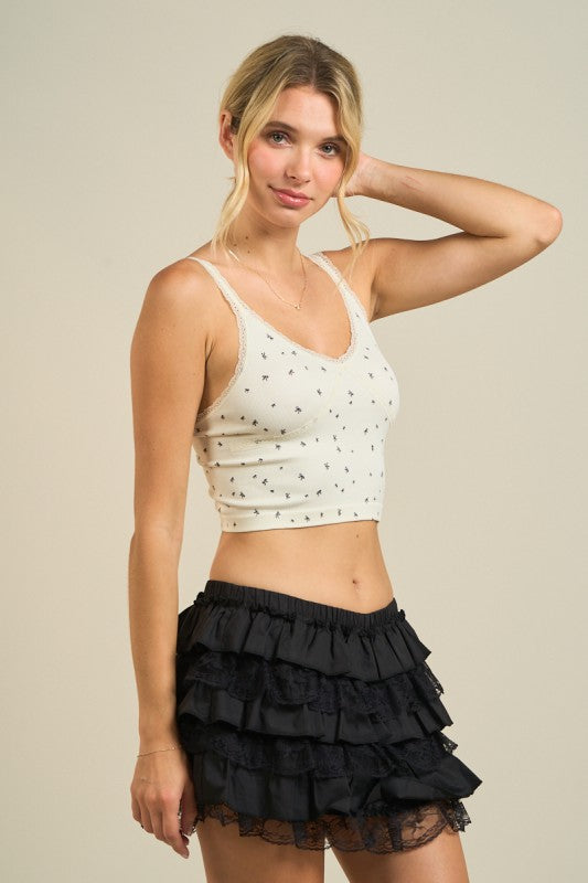 Bow Pattern Seamless Top