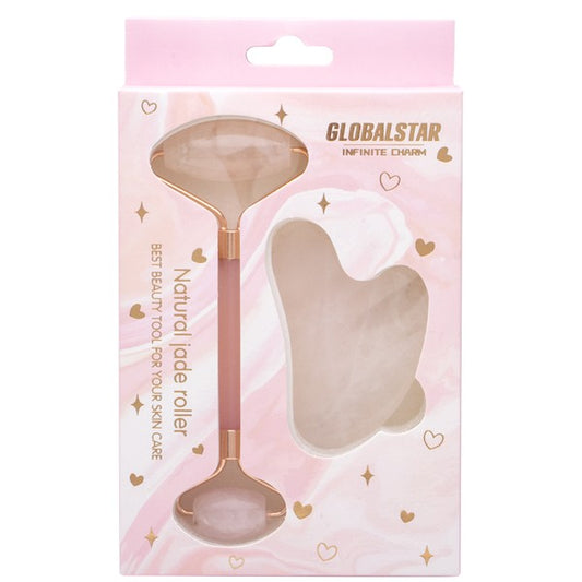 Infinite Charm Natural Jade Roller Stone Set