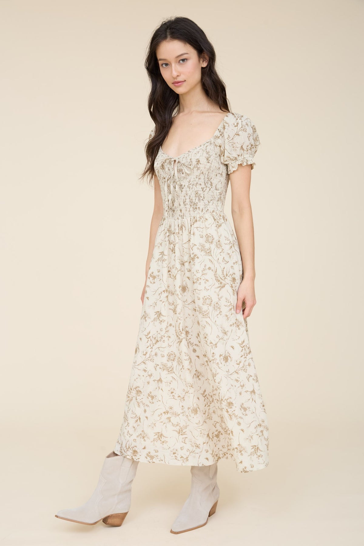 Toile Garden Midi Dress