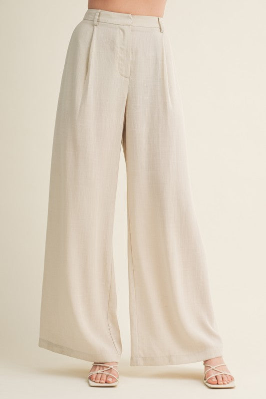 Flow Pleated Wide Leg Pants