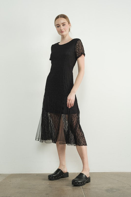 Sheer Grace Midi Dress