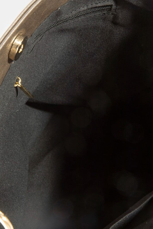 Studded Leather Bucket Bag