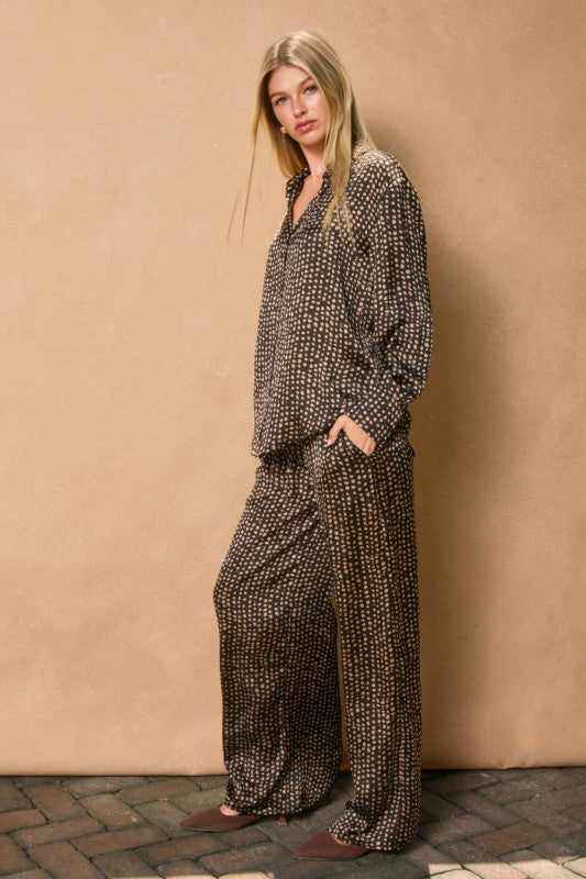 Smoke And Sand Pull On Drawstring Pants