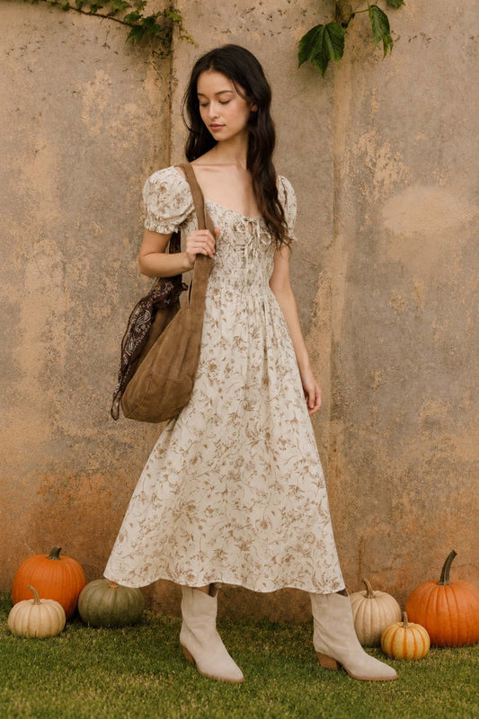 Toile Garden Midi Dress