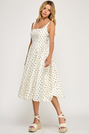 White Garden Smocked Dress