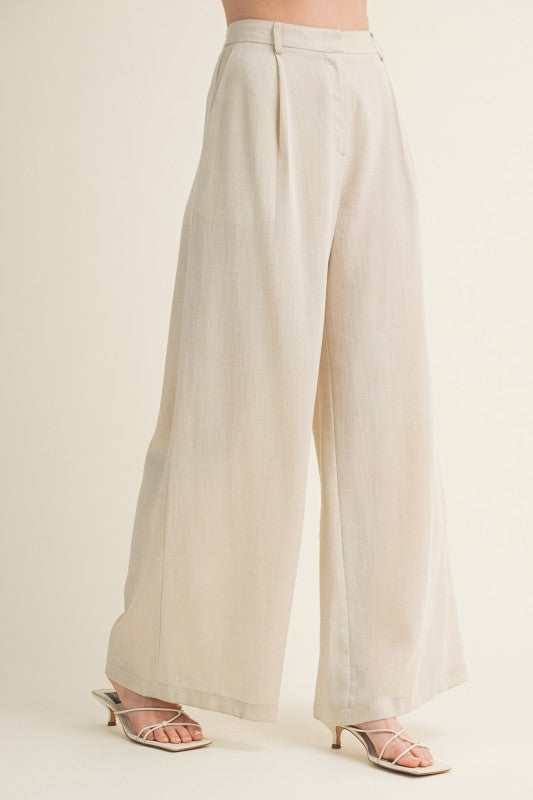 Flow Pleated Wide Leg Pants