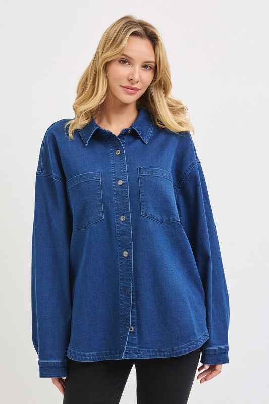 Oversized Denim Shirt