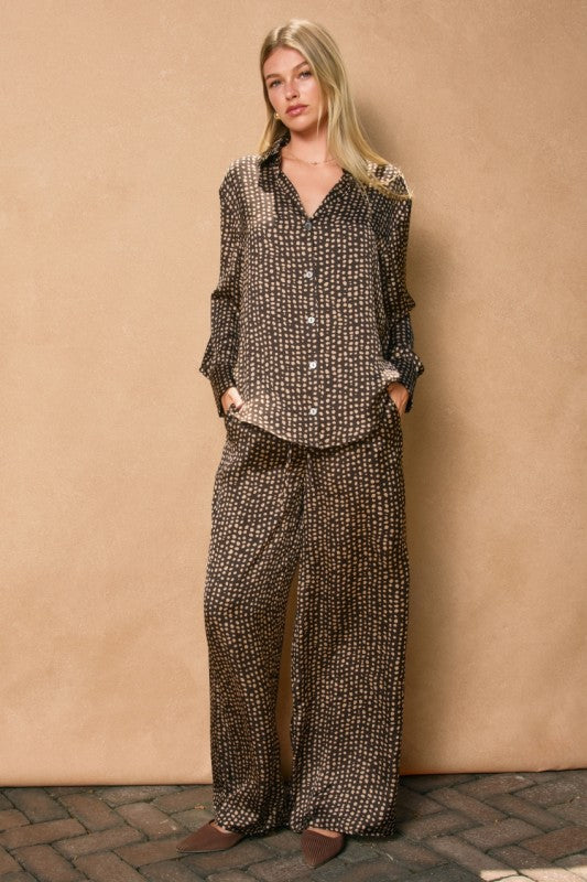Smoke And Sand Pull On Drawstring Pants
