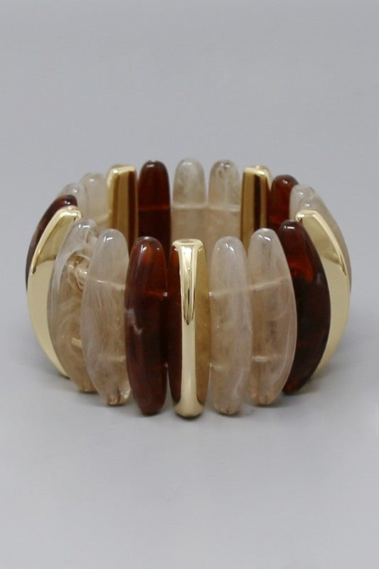 Stone Beaded Stretch Bracelet