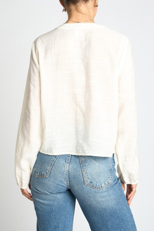 Pure Grace Tie-Front Blouse