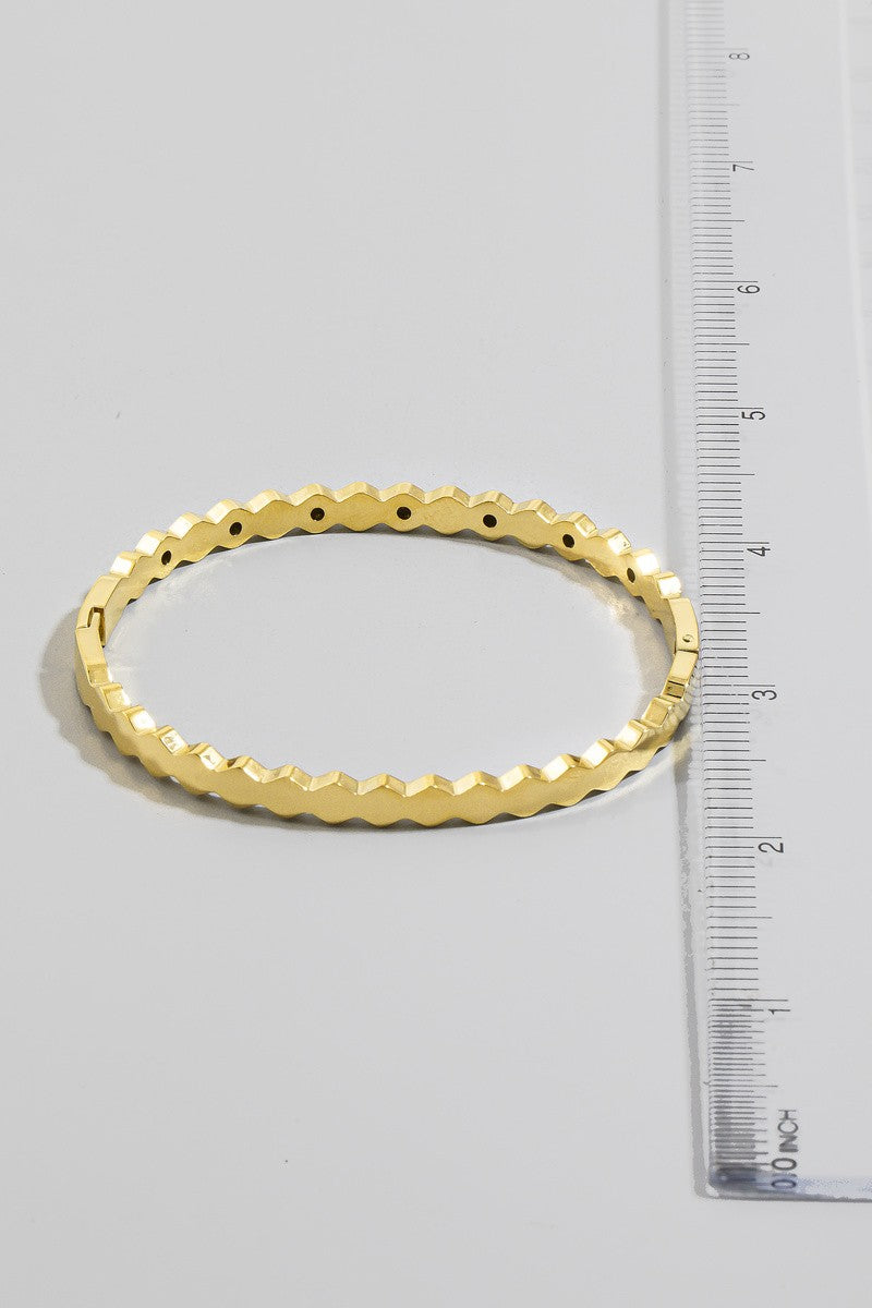 Golden Luxe Hex Bangle