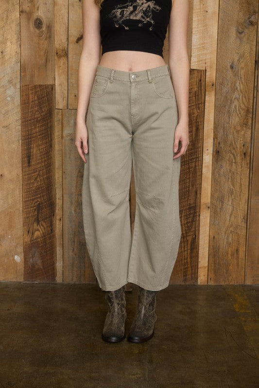 City Chic Cropped Barrel Pants