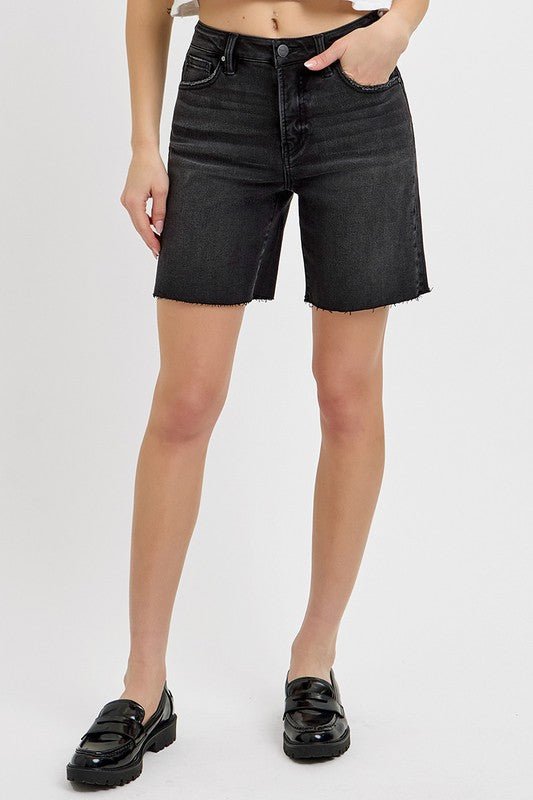 Risen Tummy Control High Rise Mid Length Shorts