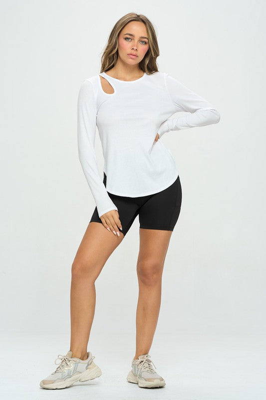 Keyhole Long Sleeve Top