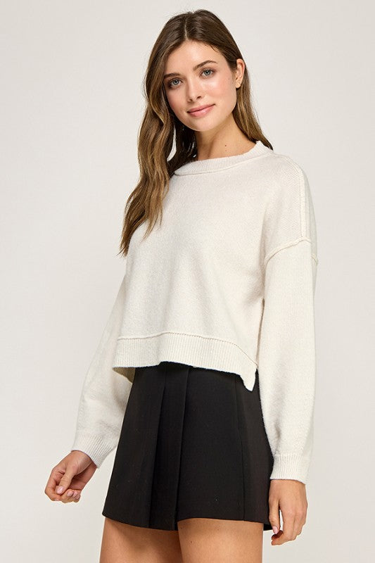 Cloud Kiss Crop Sweater
