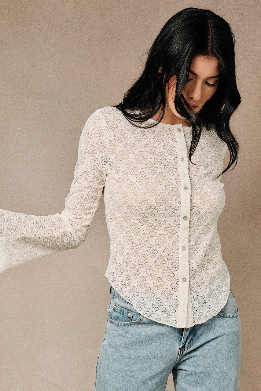 Secret Garden Bell Sleeve Blouse