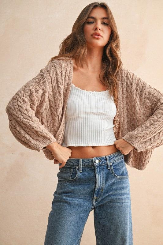 Light Weight Cable Knitted Cardigan