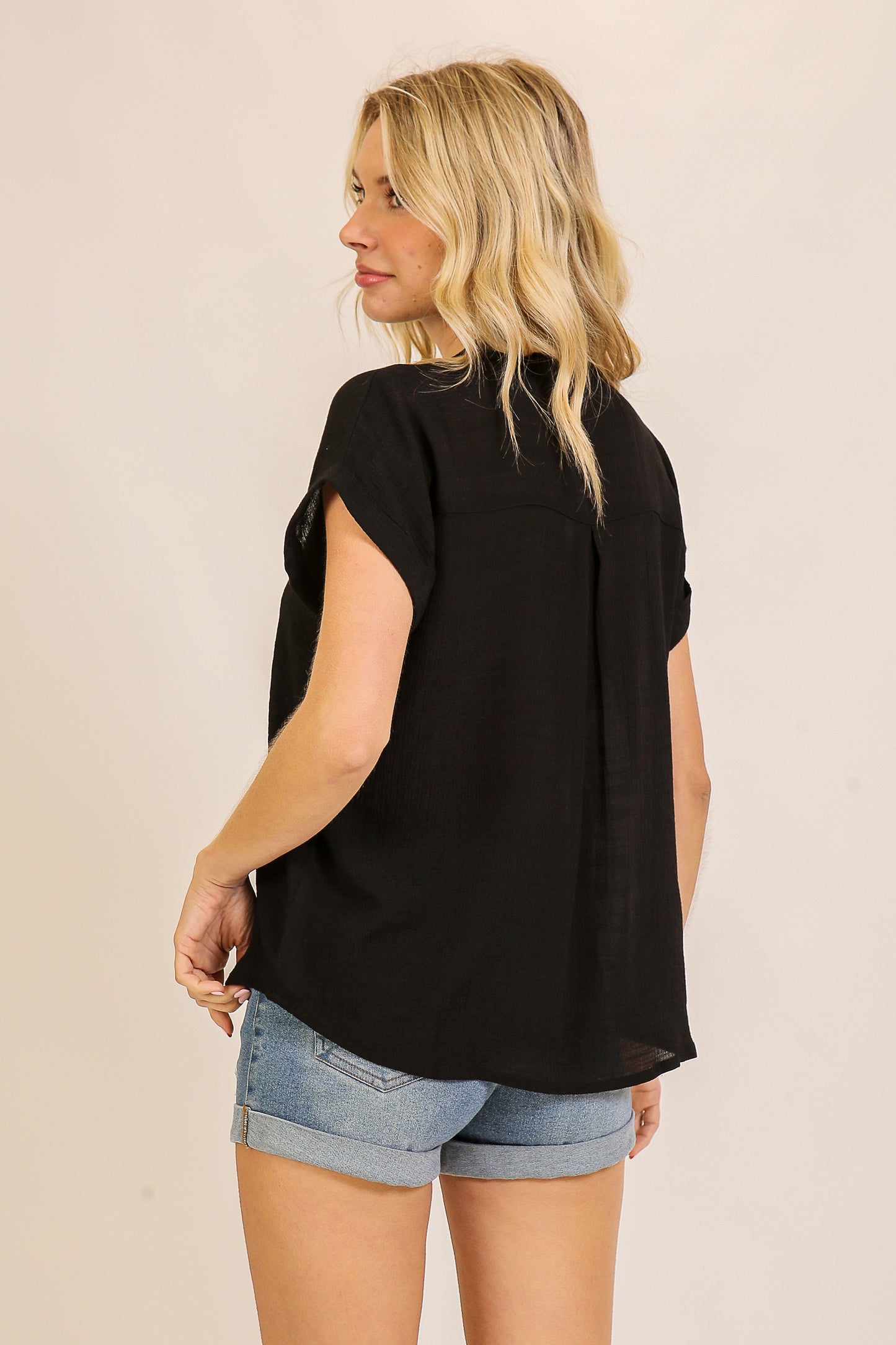 Eclipse Button Down Blouse
