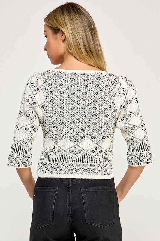 Tea Party Cropped Cardigan