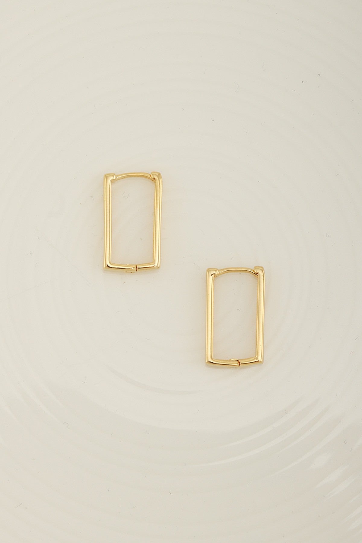 Rectangle Huggie Hoop Earring