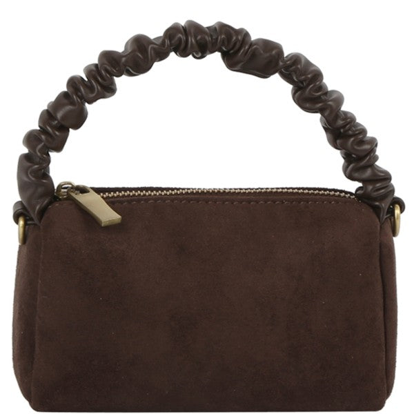 Chic Textured Handle Satchel Bag