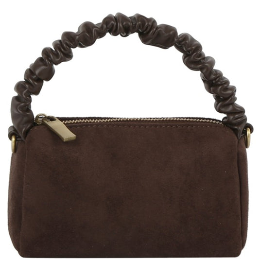 Chic Textured Handle Satchel Bag