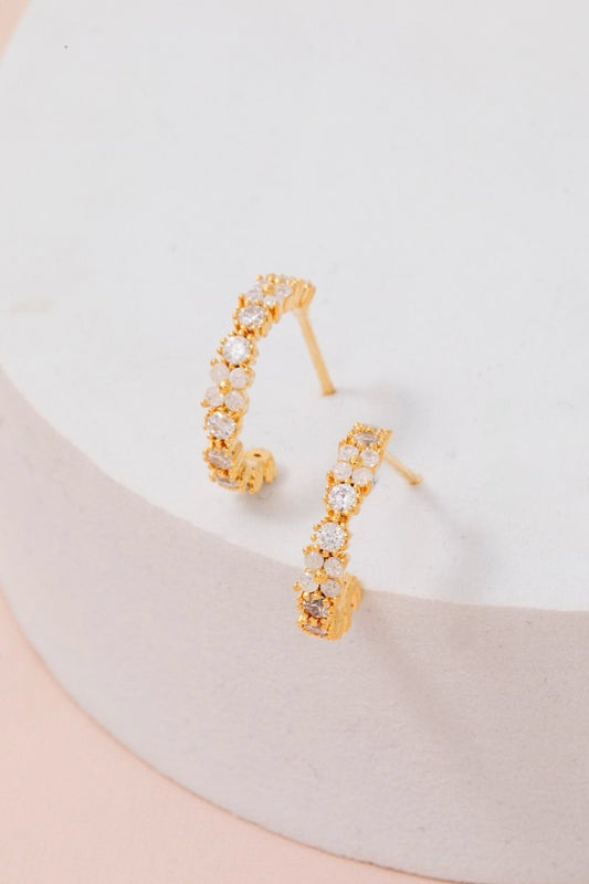 Golden Bloom Hoop Earrings