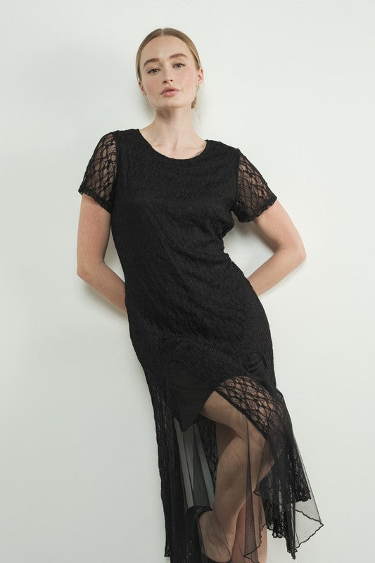 Sheer Grace Midi Dress